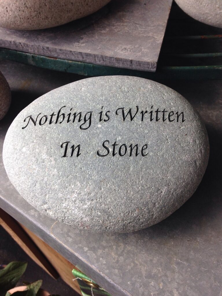 nothing is written in stone, rock, ironic, irony, humor, nature, rare, fun, quote, irony, irony, irony, irony, irony